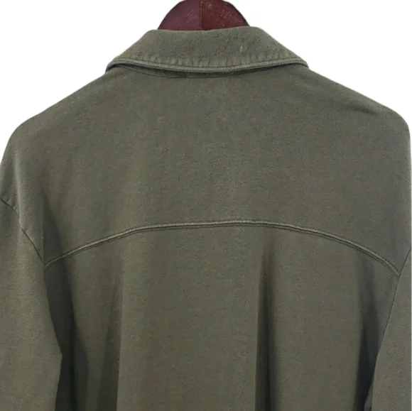 Treasure & Bond Dark Green Button Down Shacket - Picture 6 of 9
